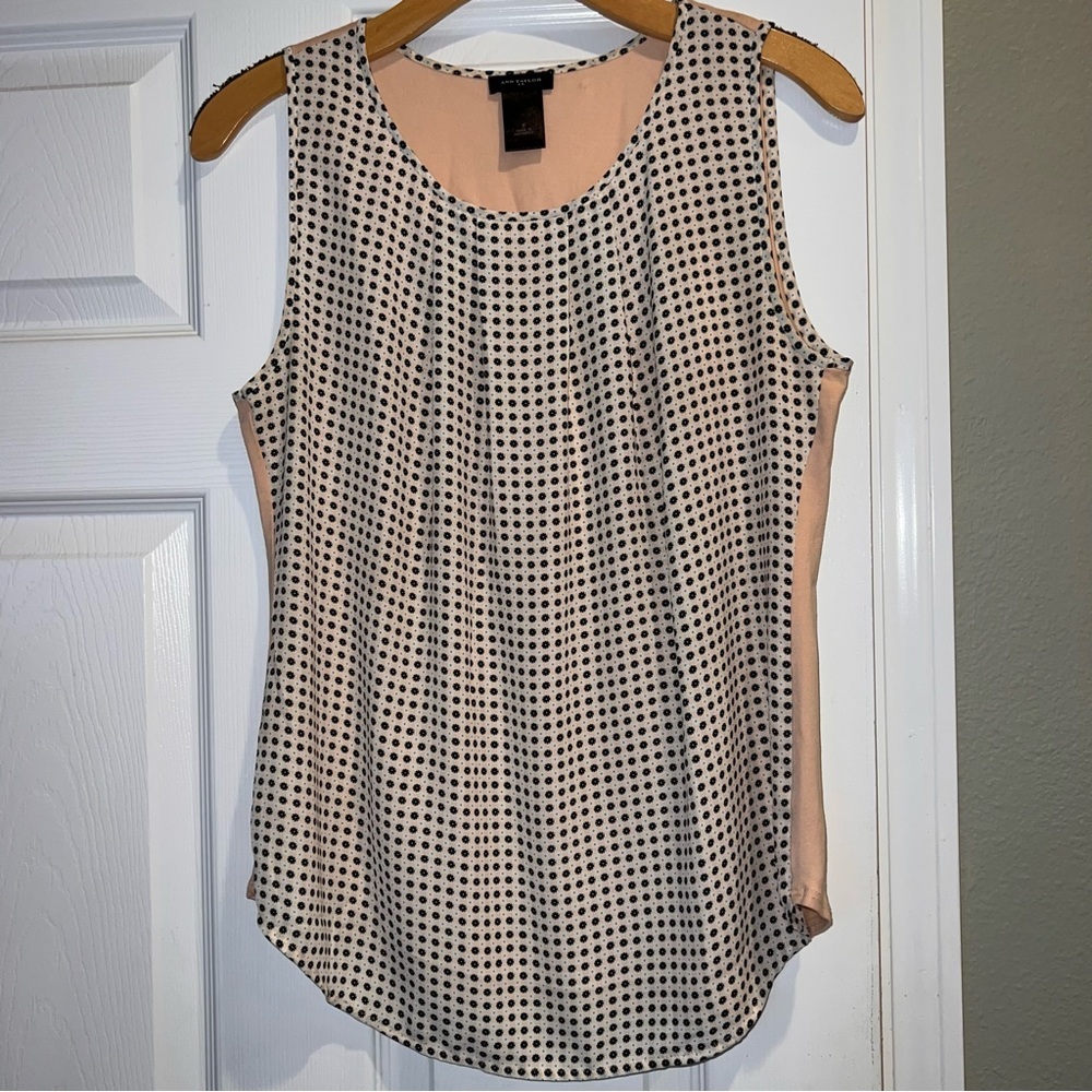 Ann Taylor Pleated Loose Tank Top Blouse Size Small